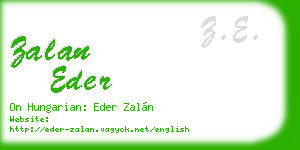 zalan eder business card