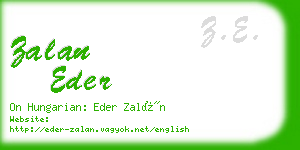 zalan eder business card